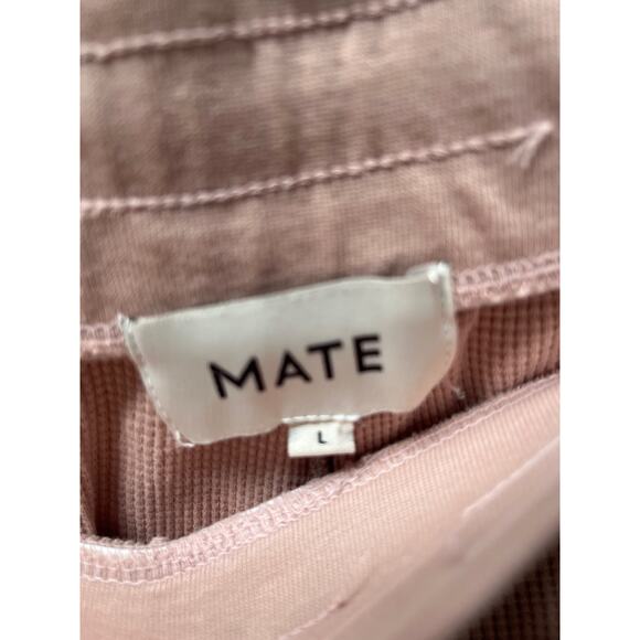 Mate the Label Organic Cotton Waffle Knit Rose Jogger Pants Size L - Picture 3 of 11